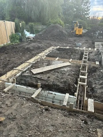 Foundations poured on a UK development site — the stage of works progress photos need to evidence.